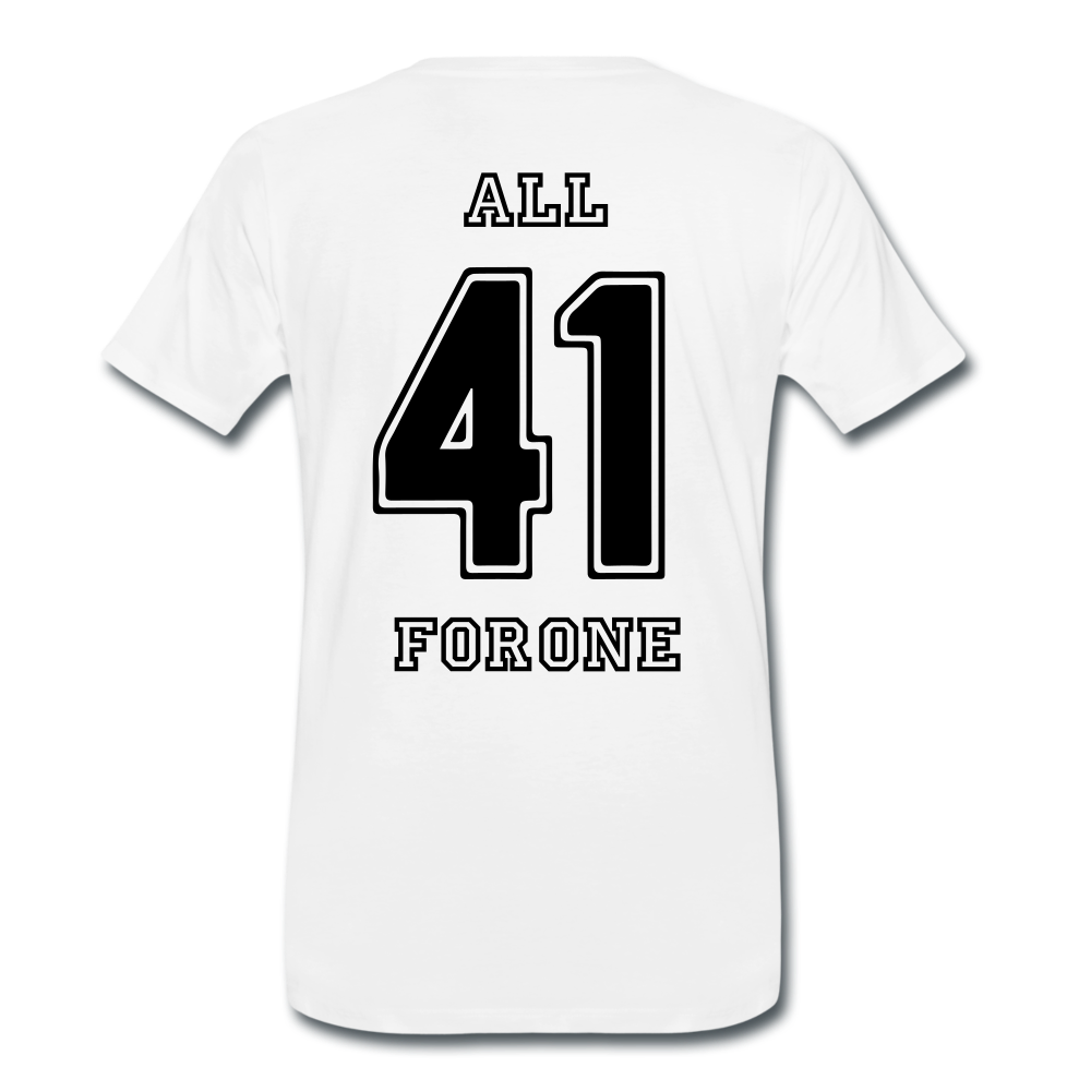 ALL FOR ONE Classic Edition White&Black T-Shirt Men - Weiß