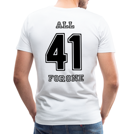 ALL FOR ONE Classic Edition White&Black T-Shirt Men - Weiß