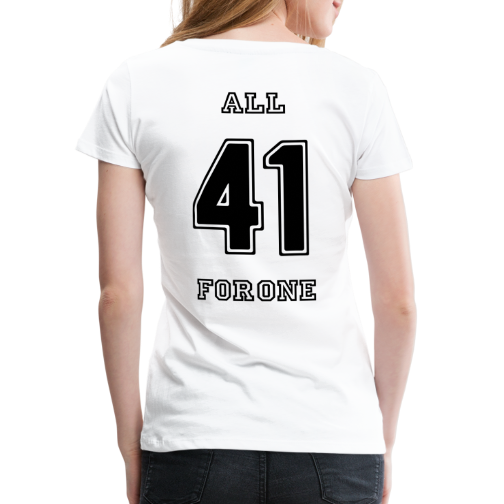 ALL FOR ONE Classic Edition White&Black T-Shirt Women - Weiß