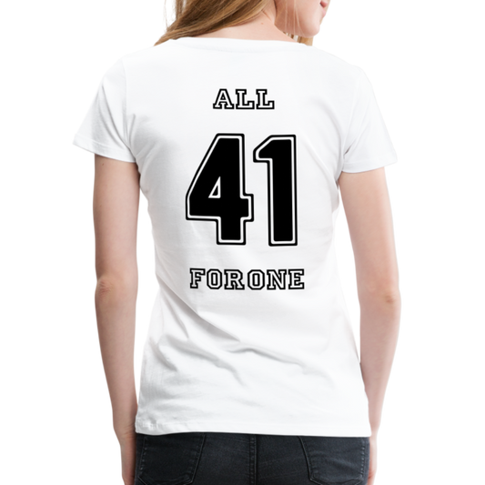 ALL FOR ONE Classic Edition White&Black T-Shirt Women - Weiß