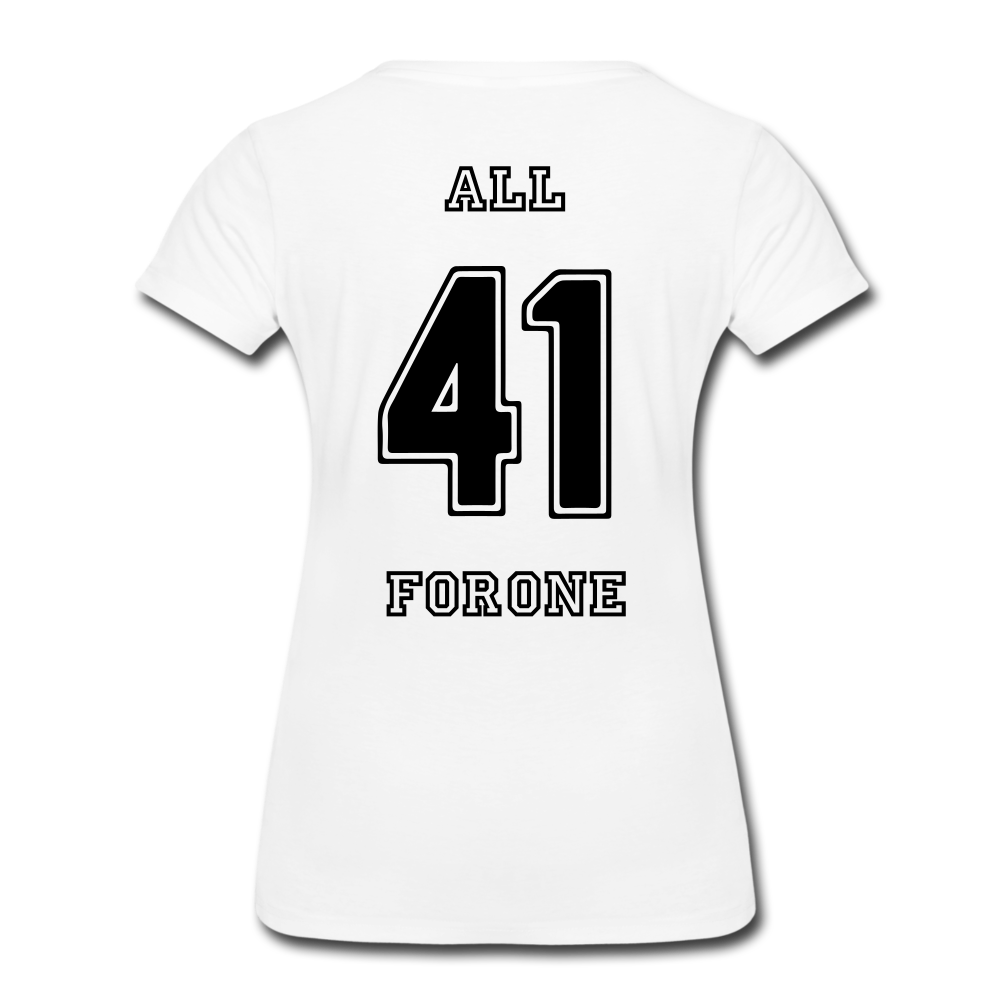 ALL FOR ONE Classic Edition White&Black T-Shirt Women - Weiß