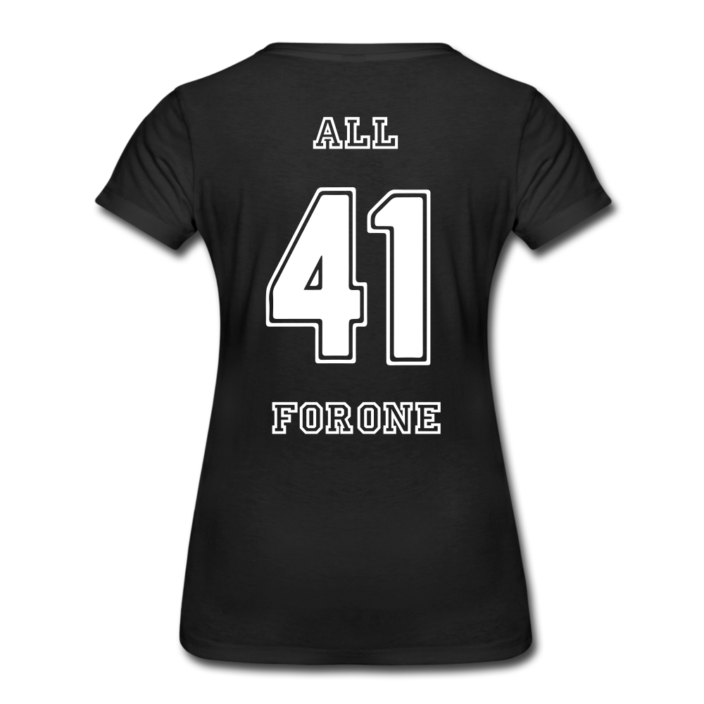 ALL FOR ONE Classic Edition Black&White T-Shirt Women - Schwarz