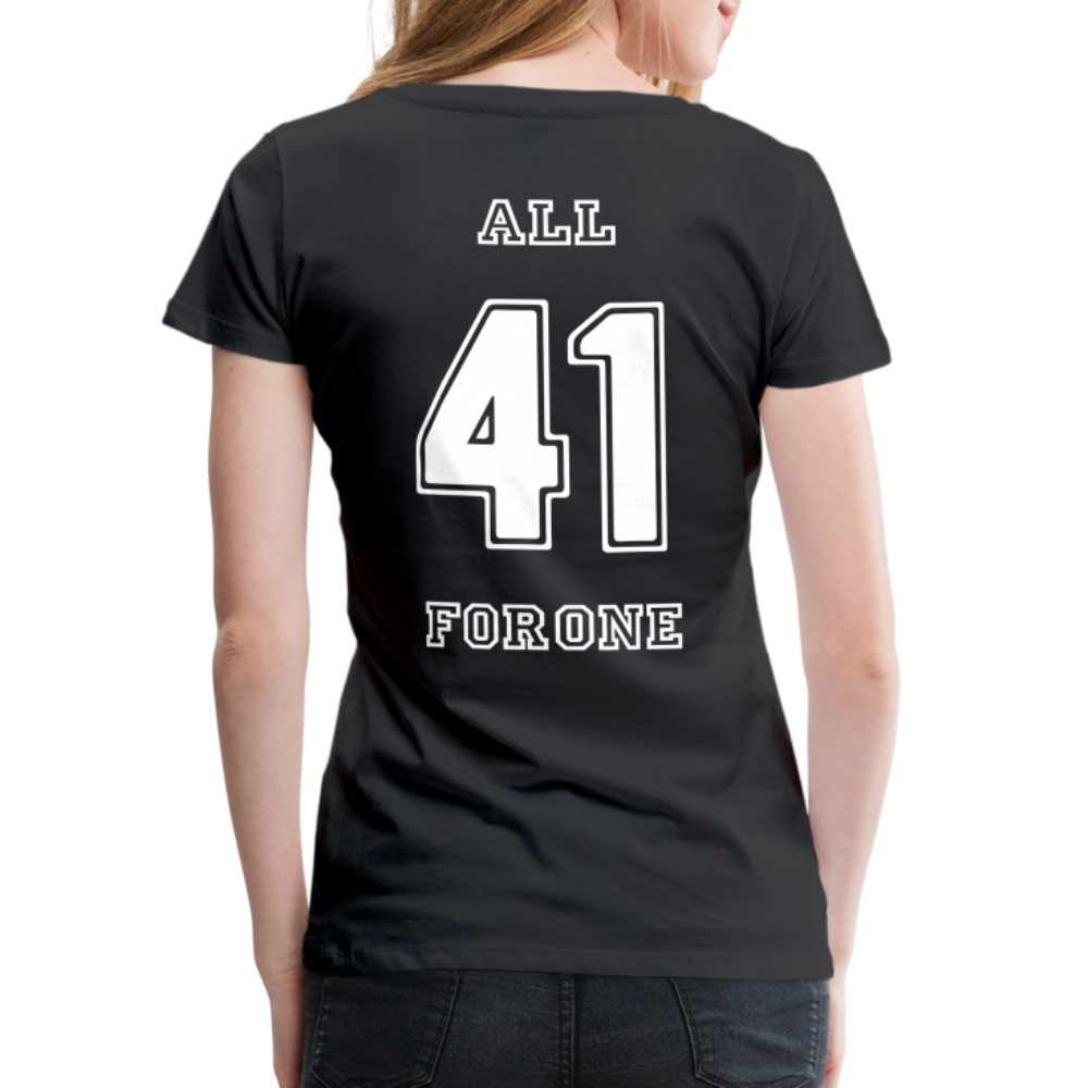 ALL FOR ONE Classic Edition Black&White T-Shirt Women - Schwarz