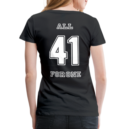 ALL FOR ONE Classic Edition Black&White T-Shirt Women - Schwarz