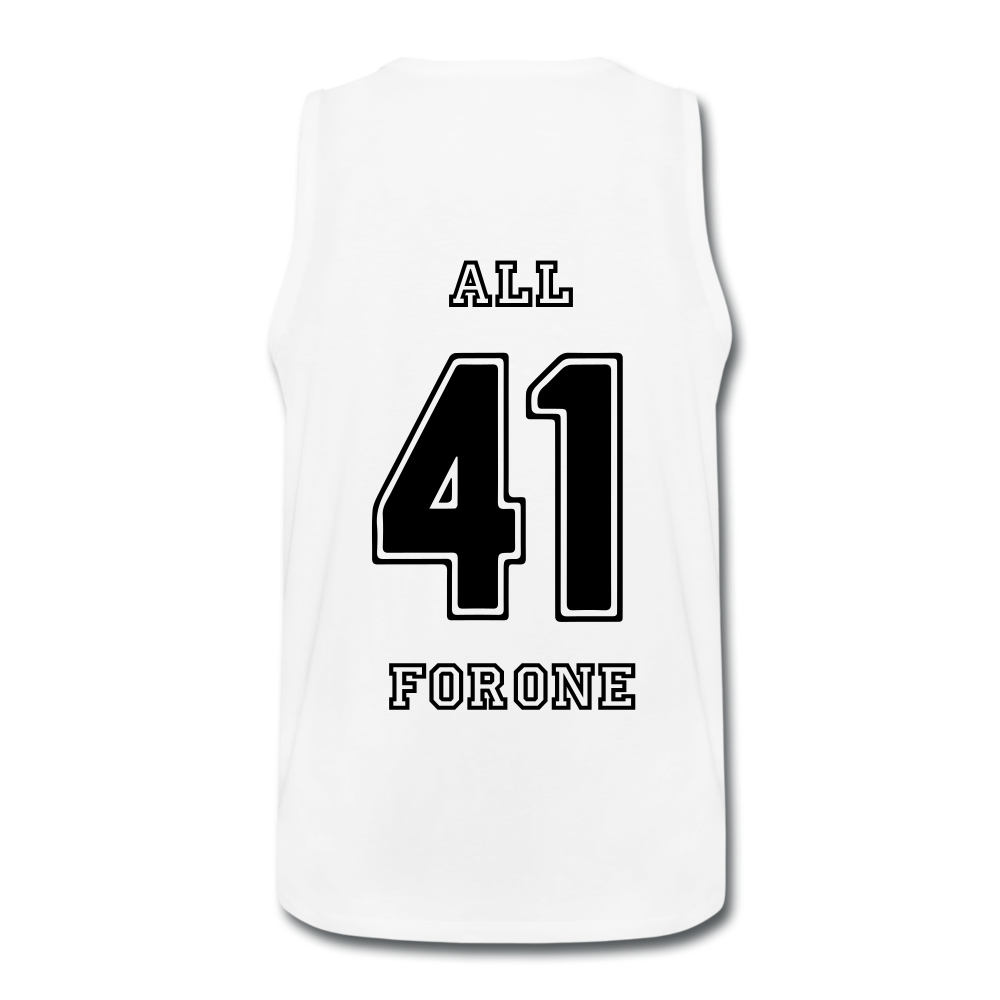 ALL FOR ONE Classic Edition White&Black Tank Top Men - Weiß