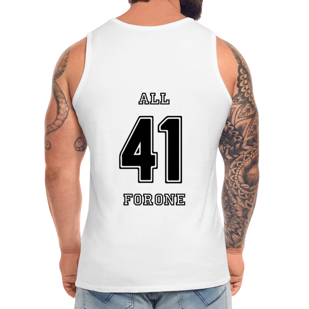 ALL FOR ONE Classic Edition White&Black Tank Top Men - Weiß