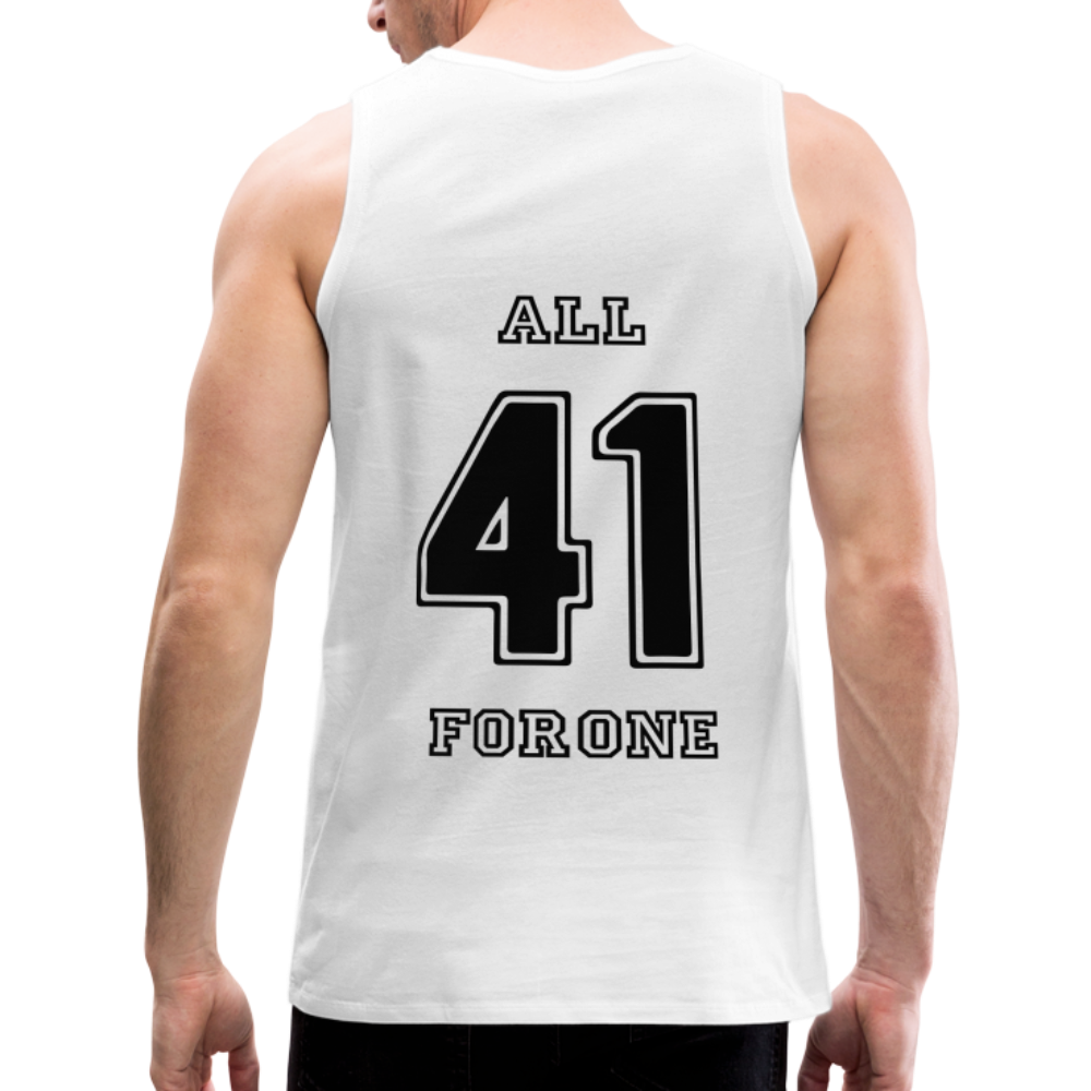 ALL FOR ONE Classic Edition White&Black Tank Top Men - Weiß