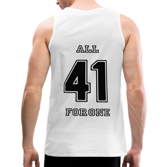 ALL FOR ONE Classic Edition White&Black Tank Top Men - Weiß