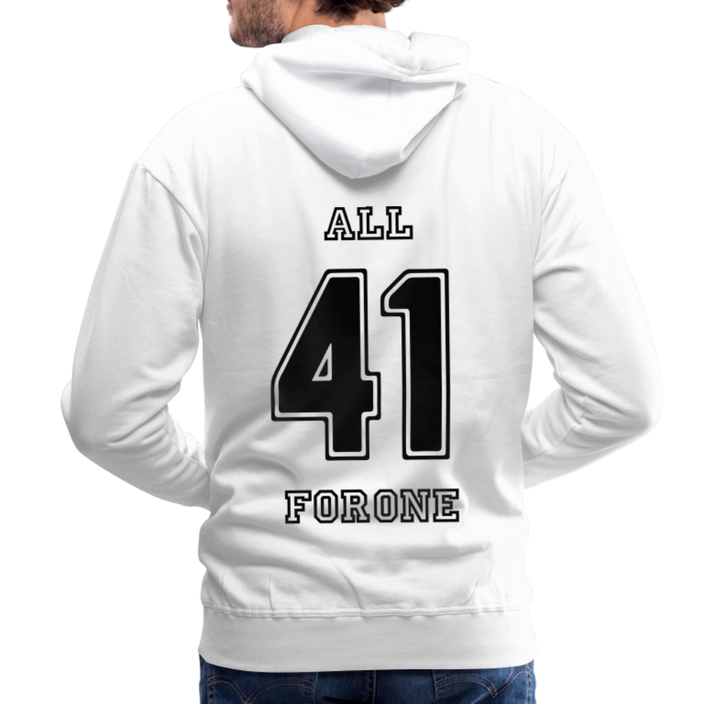 ALL FOR ONE Classic Edition White&Black Hoodie Men - Weiß