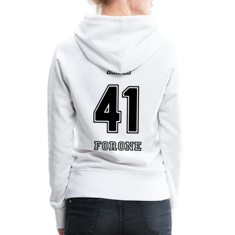 ALL FOR ONE Classic Edition White&Black Hoodie Women - Weiß