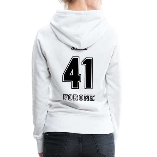 ALL FOR ONE Classic Edition White&Black Hoodie Women - Weiß