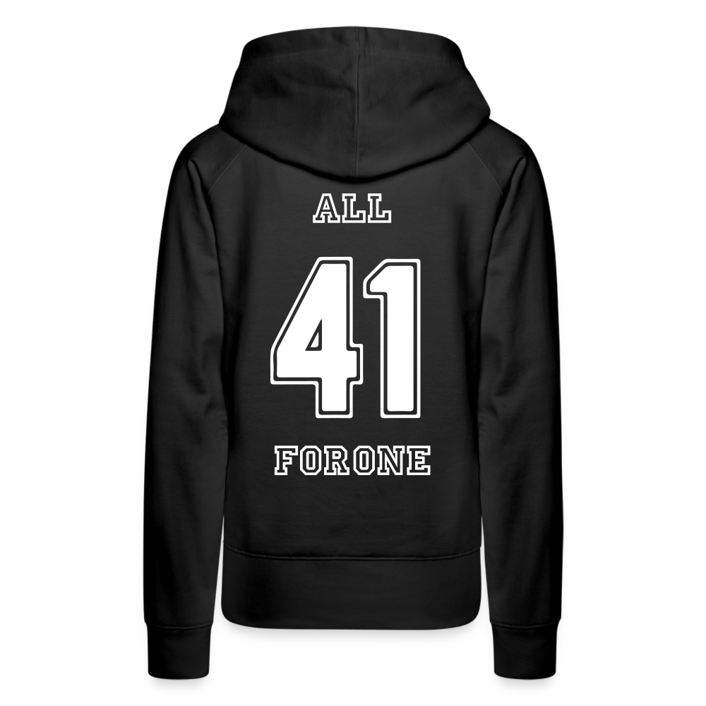 ALL FOR ONE Classic Edition Black&White Hoodie Woen - Schwarz