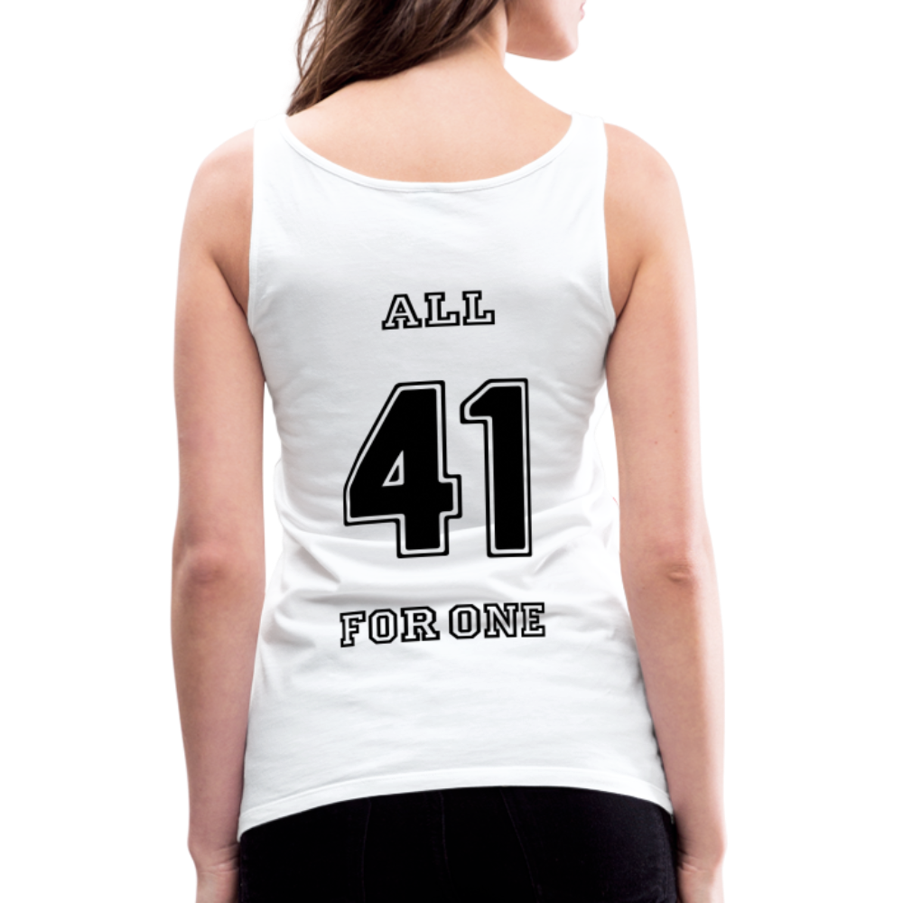 ALL FOR ONE Classic Edition White&Black Tank Top Women - Weiß